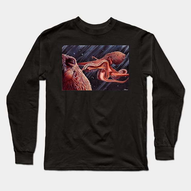 Octopus of st-laurent Long Sleeve T-Shirt by rainetteillus